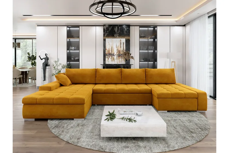 Gamal Sofa Dobbeldivan 4-seter - Brun - Møbler - Sofaer - Fløyelssofaer