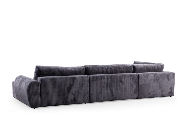 Gaudir 4-seters Sofa med Divan - Antrasitt - Møbler - Sofaer - Sofaer med sjeselong - 4 seters sofa med divan