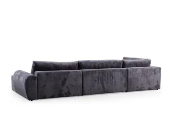 Gaudir 4-seters Sofa med Divan - Antrasitt - Møbler - Sofaer - Sofaer med sjeselong - 4 seters sofa med divan