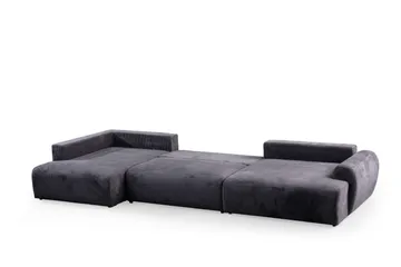 Gaudir 4-seters Sofa med Divan - Antrasitt - Møbler - Sofaer - Sofaer med sjeselong - 4 seters sofa med divan