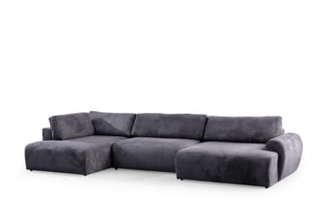 Gaudir 4-seters Sofa med Divan - Antrasitt - Møbler - Sofaer - Sofaer med sjeselong - 4 seters sofa med divan