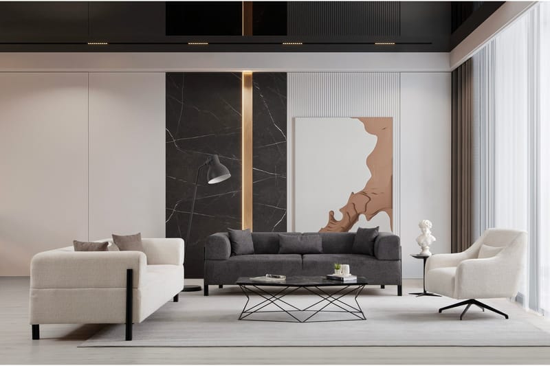 Gio 3-seters Sofa - Antrasitt - Møbler - Sofaer - 3 seter sofa