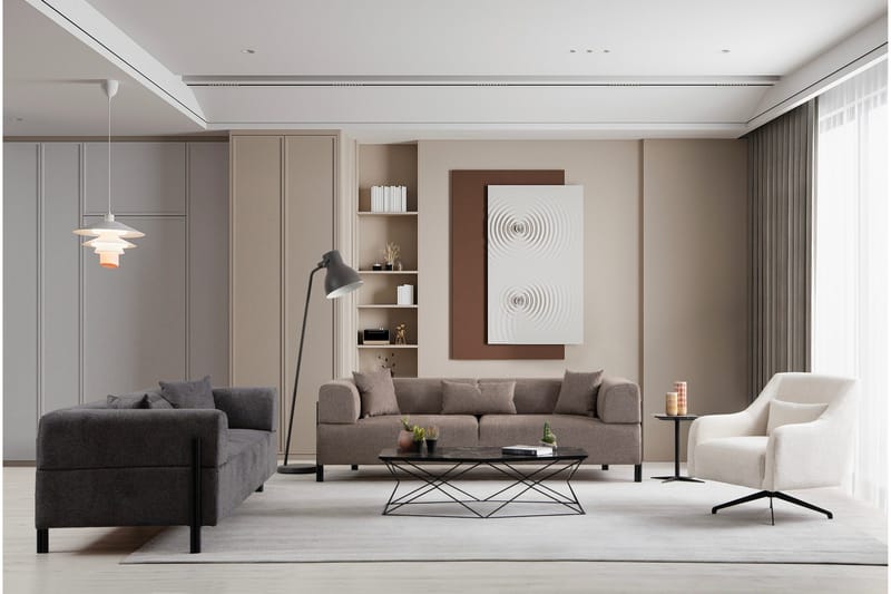 Gio 3-seters Sofa - Brun - Møbler - Sofaer - 3 seter sofa