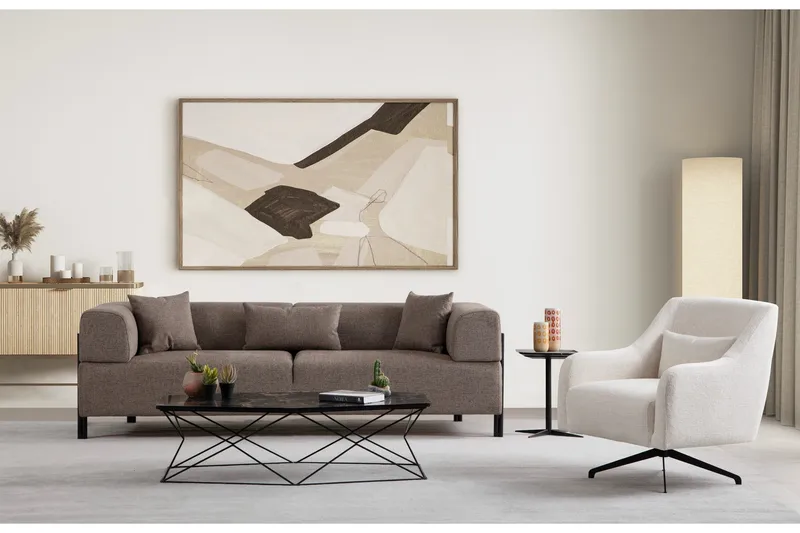 Gio 3-seters Sofa - Brun - Møbler - Sofaer - 3 seter sofa