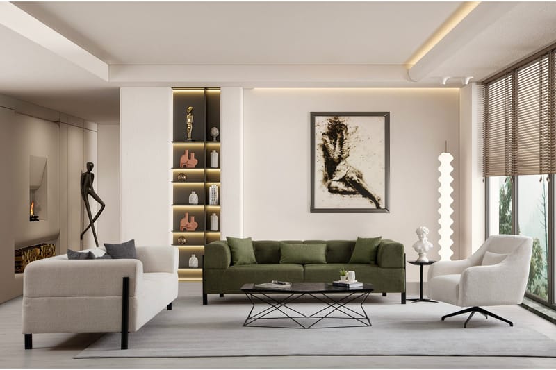 Gio 3-seters Sofa - Grønn - Møbler - Sofaer - 3 seter sofa