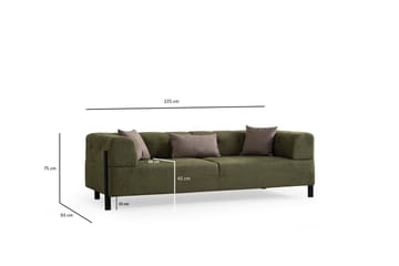 Gio 3-seters Sofa - Grønn - Møbler - Sofaer - 3 seter sofa
