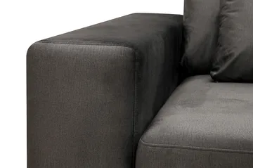 Grande 5-seters Sofa med Sjeselong Høyre - Mørkegrå Fløyel - Møbler - Sofaer - Fløyelssofaer