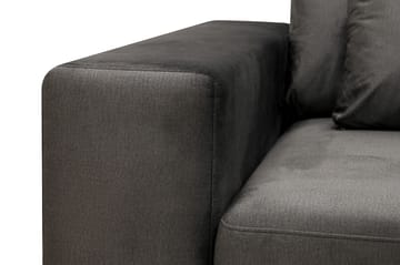 Grande 5-seters Sofa med Sjeselong Høyre - Mørkegrå Fløyel - Møbler - Sofaer - Fløyelssofaer