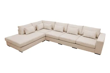 Grande 5-seters Sofa med Sjeselong Venstre - Beige Manchester - Møbler - Sofaer - Sofaer med sjeselong