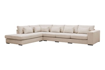 Grande 5-seters Sofa med Sjeselong Venstre - Beige Manchester - Møbler - Sofaer - Sofaer med sjeselong