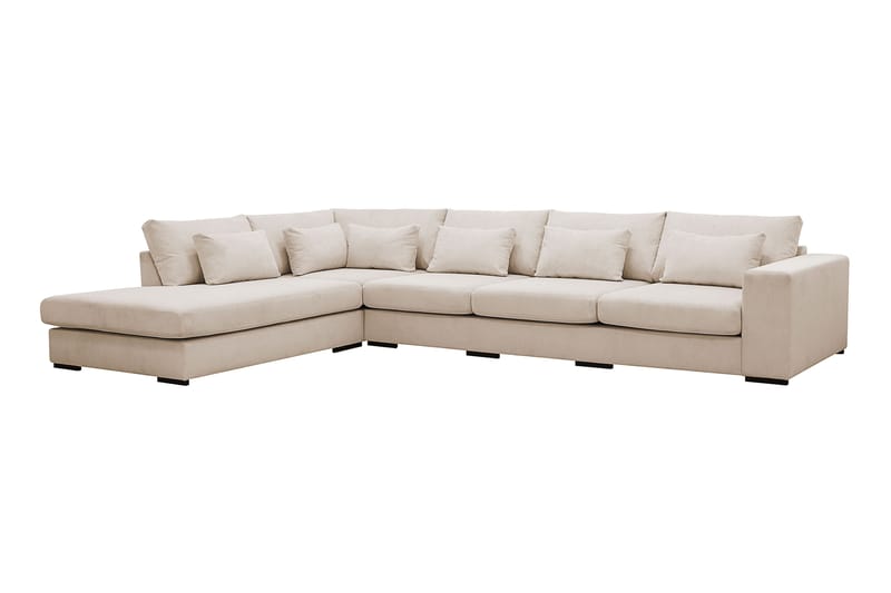 Grande 5-seters Sofa med Sjeselong Venstre - Beige Manchester - Møbler - Sofaer - Sofaer med sjeselong