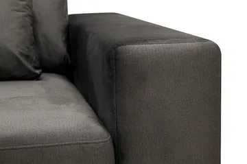 Grande 5-seters Sofa med Sjeselong Venstre - Mørkegrå Fløyel - Møbler - Sofaer - Fløyelssofaer