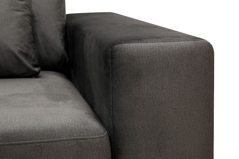 Grande 5-seters Sofa med Sjeselong Venstre - Mørkegrå Fløyel - Møbler - Sofaer - Fløyelssofaer