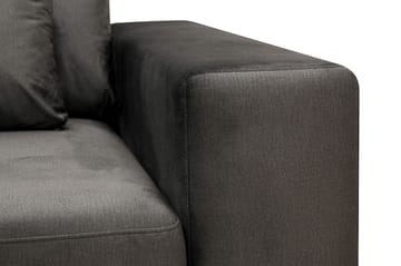 Grande 5-seters Sofa med Sjeselong Venstre - Mørkegrå Fløyel - Møbler - Sofaer - Fløyelssofaer