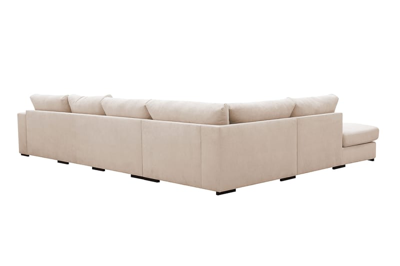 Grande 5-seters U-Sofa med Divan Høyre - Beige Manchester - Møbler - Sofaer - U-sofa