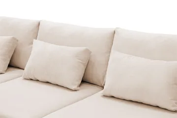 Grande 5-seters U-Sofa med Divan Høyre - Beige Manchester - Møbler - Sofaer - U-sofa