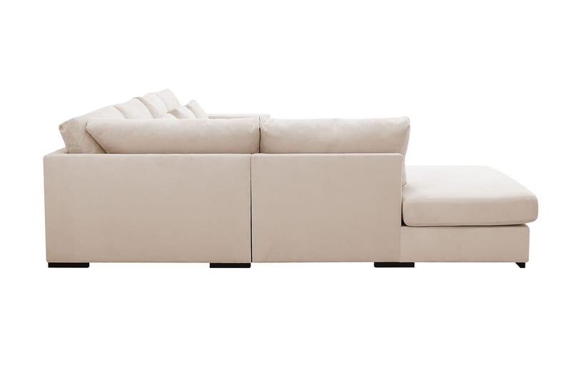 Grande 5-seters U-Sofa med Divan Høyre - Beige Manchester - Møbler - Sofaer - U-sofa