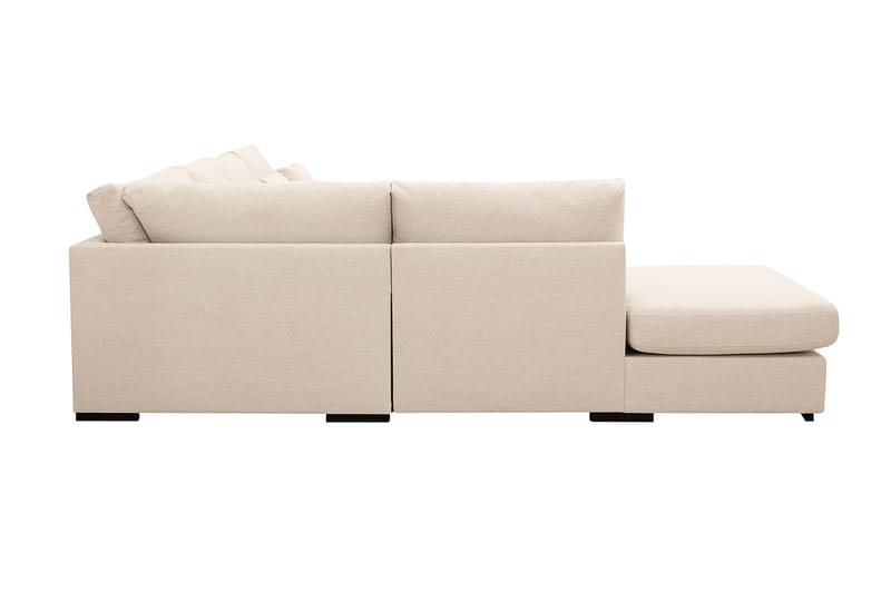 Grande 5-seters U-Sofa med Divan Høyre - Beige Stoff - M øbler - Sofaer - U-sofa