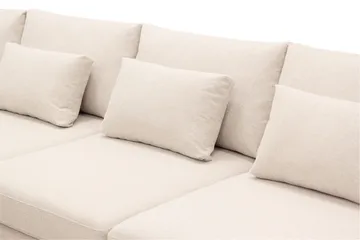 Grande 5-seters U-Sofa med Divan Høyre - Beige Stoff - Møbler - Sofaer - U-sofa