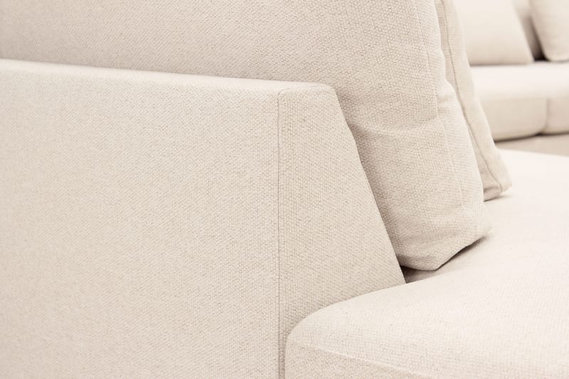 Grande 5-seters U-Sofa med Divan Høyre - Beige Stoff - Møbler - Sofaer - U-sofa