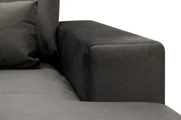 Grande 5-seters U-Sofa med Divan Høyre - Mørkegrå Fløyel - Møbler - Sofaer - Fløyelssofaer