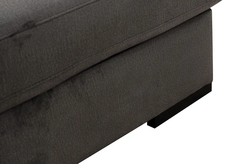 Grande 5-seters U-Sofa med Divan Høyre - Mørkegrå Fløyel - Møbler - Sofaer - Fløyelssofaer