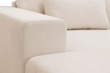 Grande 5-seters U-Sofa med Divan Venstre - Beige Manchester - Møbler - Sofaer - U-sofa