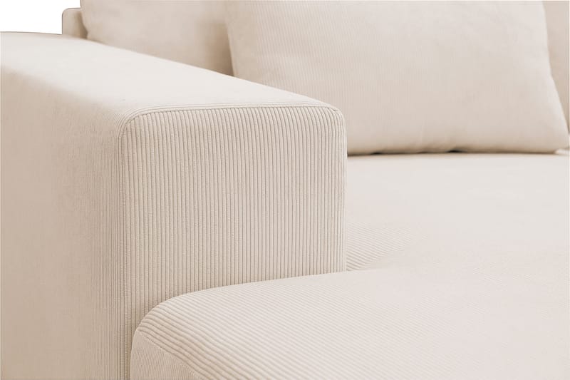 Grande 5-seters U-Sofa med Divan Venstre - Beige Manchester - Møbler - Sofaer - U-sofa
