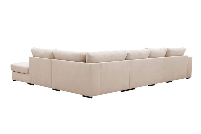 Grande 5-seters U-Sofa med Divan Venstre - Beige Manchester - Møbler - Sofaer - U-sofa