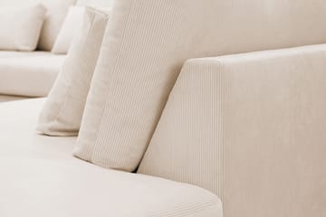 Grande 5-seters U-Sofa med Divan Venstre - Beige Manchester - Møbler - Sofaer - U-sofa