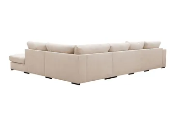 Grande 5-seters U-Sofa med Divan Venstre - Beige Manchester - Møbler - Sofaer - U-sofa
