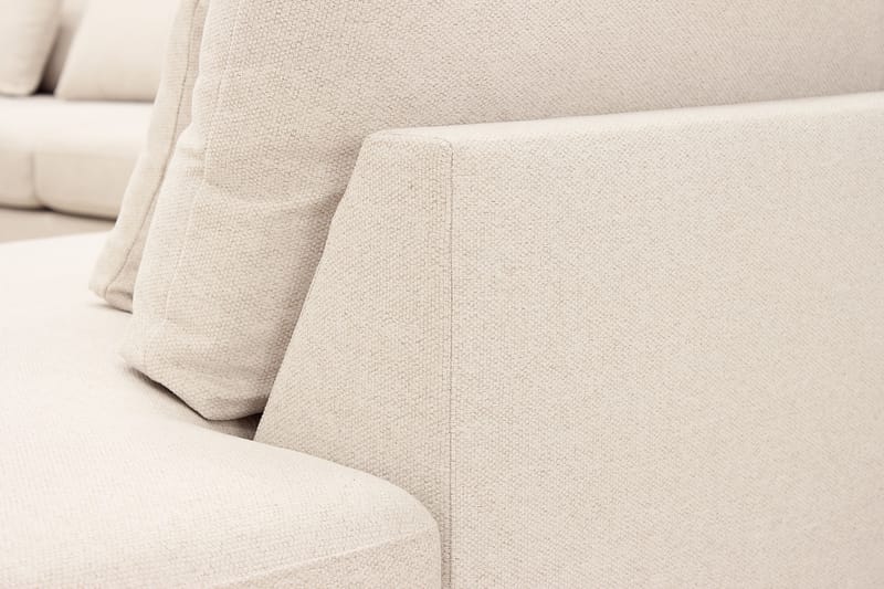 Grande 5-seters U-Sofa med Divan Venstre - Beige Stoff - Møbler - Sofaer - U-sofa