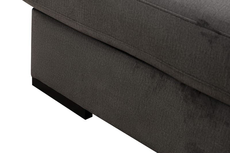 Grande 5-seters U-Sofa med Divan Venstre - Mørkegrå Fløyel - Møbler - Sofaer - Fløyelssofaer