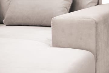 Grande 6-seters U-Sofa med Divan Høyre - Beige Fløyel - Møbler - Sofaer - Fløyelssofaer