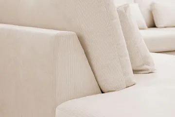 Grande 6-seters U-Sofa med Divan Høyre - Beige Manchester - Møbler - Sofaer - U-sofa