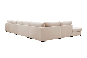 Grande 6-seters U-Sofa med Divan Høyre - Beige Manchester - Møbler - Sofaer - U-sofa