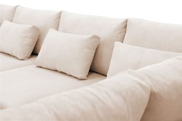 Grande 6-seters U-Sofa med Divan Venstre - Beige Manchester - Møbler - Sofaer - U-sofa