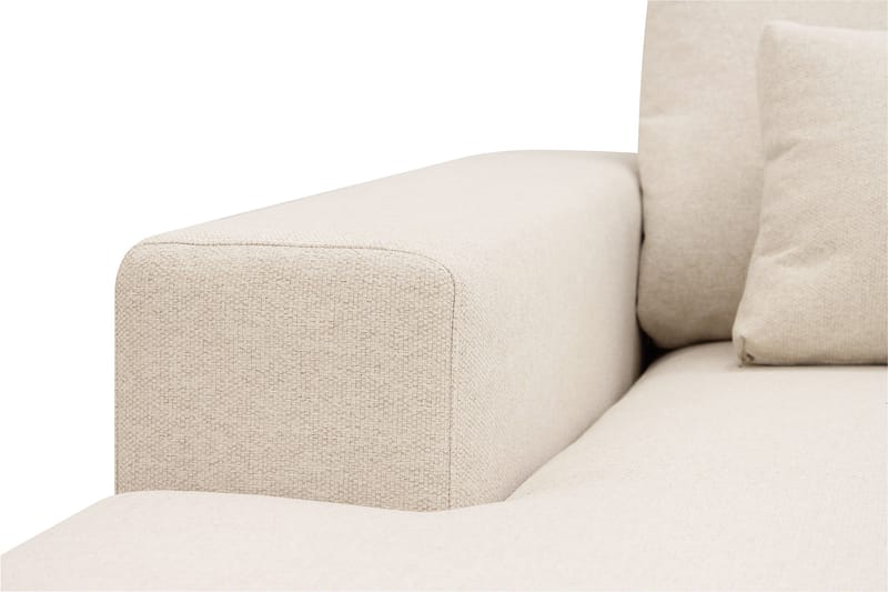 Grande 6-seters U-Sofa med Divan Venstre - Beige Stoff - Møbler - Sofaer - U-sofa