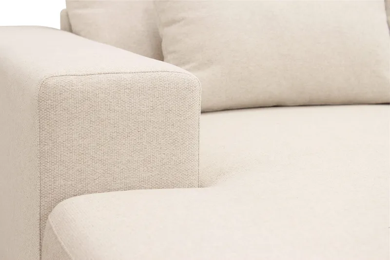 Grande 6-seters U-Sofa med Divan Venstre - Beige Stoff - Møbler - Sofaer - U-sofa