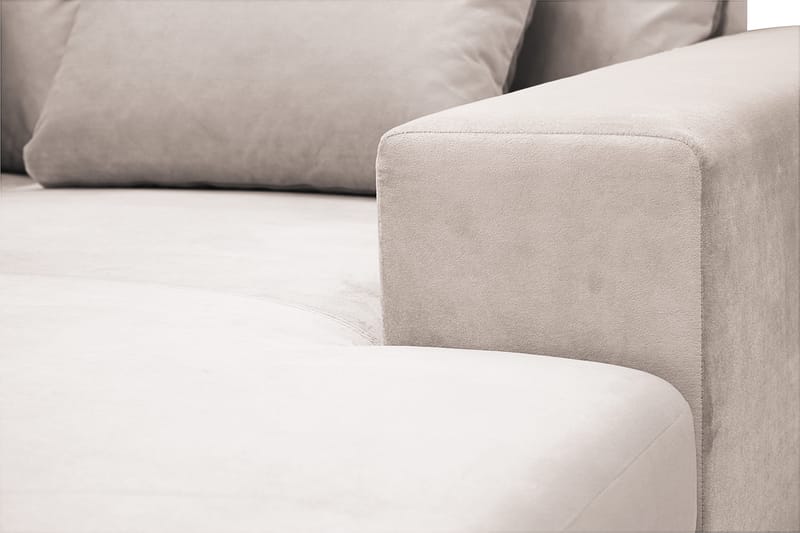 Grande Stor 7-seters U-Sofa med Divan Høyre - Beige Fløyel - Møbler - Sofaer - Fløyelssofaer