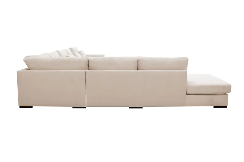 Grande Stor 7-seters U-Sofa med Divan Høyre - Beige Manchester - Møbler - Sofaer - Modulsofaer - Komplett modulsofa