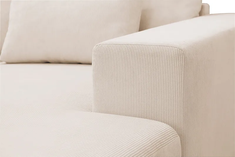 Grande Stor 7-seters U-Sofa med Divan Høyre - Beige Manchester - Møbler - Sofaer - Modulsofaer - Komplett modulsofa