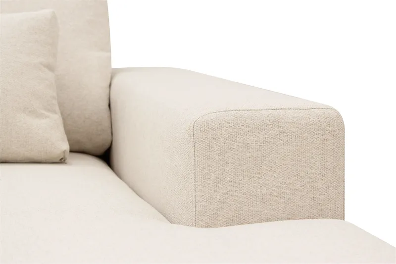 Grande Stor 7-seters U-Sofa med Divan Høyre - Beige Stoff - Møbler - Sofaer - U-sofa