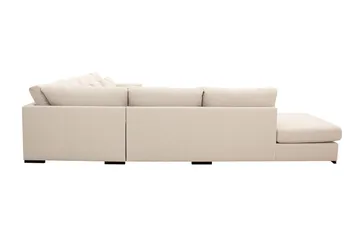 Grande Stor 7-seters U-Sofa med Divan Høyre - Beige Stoff - Møbler - Sofaer - U-sofa