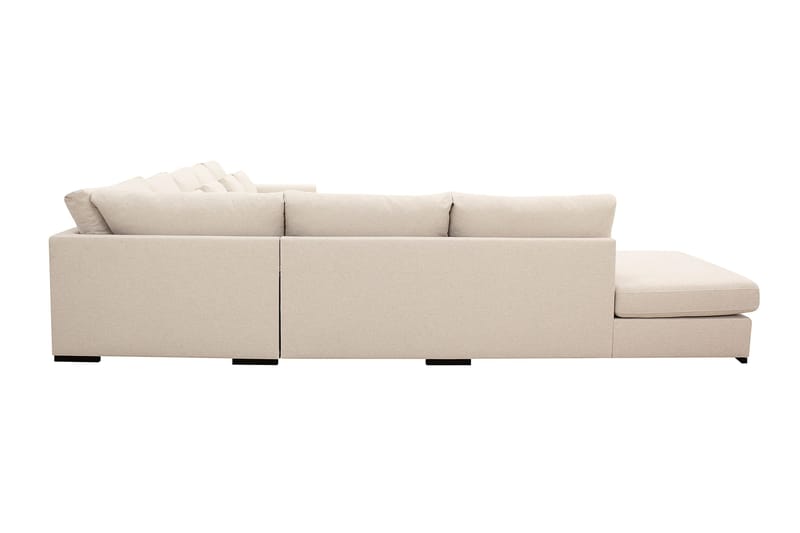 Grande Stor 7-seters U-Sofa med Divan Høyre - Beige Stoff - Møbler - Sofaer - Modulsofaer - Komplett modulsofa