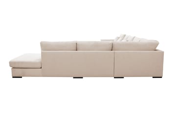 Grande Stor 7-seters U-Sofa med Divan Venstre - Beige Manchester - Møbler - Sofaer - U-sofa