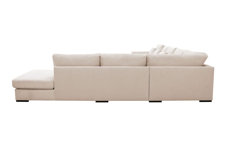 Grande Stor 7-seters U-Sofa med Divan Venstre - Beige Manchester - Møbler - Sofaer - U-sofa