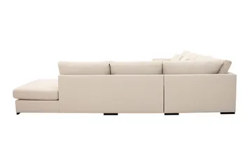 Grande Stor 7-seters U-Sofa med Divan Venstre - Beige Stoff - Møbler - Sofaer - Modulsofaer - Komplett modulsofa