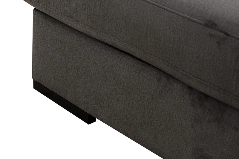 Grande Stor 7-seters U-Sofa med Divan Venstre - Mørkegrå Fløyel - Møbler - Sofaer - Fløyelssofaer