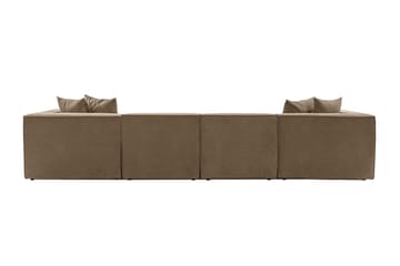 Gregor Sofa med Sjeselong 4-seter - Brun - Møbler - Sofaer - Sofaer med sjeselong - 4 seters sofa med divan